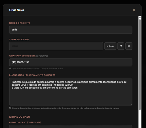 Nexo — criacao de planejamento