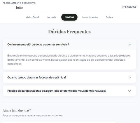 Nexo — dashboard do dentista